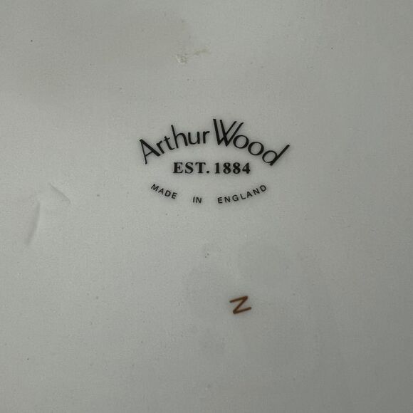 1990s Vintage Arthur Wood, England White Ceramic Teapot w/ Lid African Violets - Picture 7 of 7